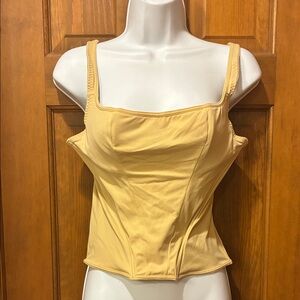 💗Chic nude square neck corset top Camisole chic sexy feminine L